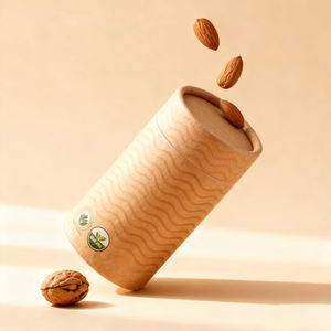 Recipiente cilíndrico Sellado seguro para alimentos a precio de fábrica para <span class=keywords><strong>almendras</strong></span> <span class=keywords><strong>tostadas</strong></span>, tamaño e impresión personalizados - Product Image 3