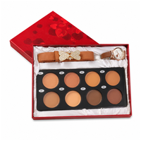 Ensemble de palettes de maquillage glamour pour femmes, montre tendance, ceinture en cuir à boucle nœud papillon, kit combiné, soins personnels tendance, cadeau promotionnel