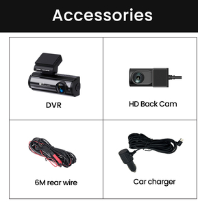 Caméra embarquée 3,2 pouces 4K avec Wifi intégré, contrôle par application, capteur G, enregistrement GPS, vision nocturne WDR, mode stationnement - Product Image 6
