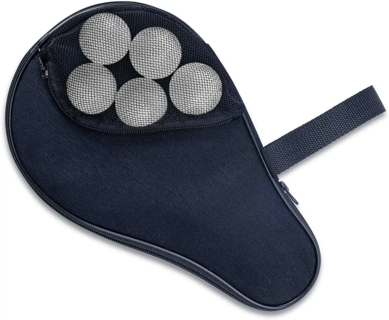 Venta al por mayor portátil de tenis de mesa cubierta de la raqueta de Ping Pong Paddle Case impermeable de tenis de mesa Bat Bag para sostener 2 paletas 5 bolas