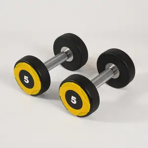 TELLUS Conjunto de Halteres PU 20kg Equipamento de Fitness Circular Versátil com Ferro e Borracha