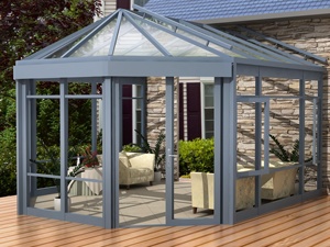 Terraza Exterior Personalizada con Techo Transparente para las 4 Estaciones, Solárium <span class=keywords><strong>de</strong></span> Vidrio, Balcón con Paneles <span class=keywords><strong>de</strong></span> Vidrio, Pérgola - Product Image 2