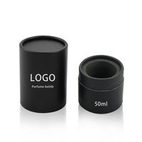 Bouteille de Parfum Ronde Vide de Luxe en Verre 30ml 50ml 100ml avec Vaporisateur pour Emballage de Fragrance, Boîte Incluse