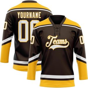 Camiseta de Hockey Personalizada para Equipos, Unisex, Adulto, Sublimada, Cosida, con Cuello Ajustable, Absorbe la Humedad, Ropa de Hockey sobre Hielo - Product Image 1