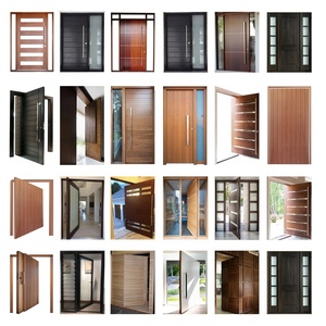 Portes d'entrée en bois massif de conception moderne et bon marché pour les détaillants en <span class=keywords><strong>Espagne</strong></span> - Product Image 3
