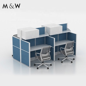 โต๊ะทำงานแบบโมดูลาร์8คน M & W โต๊ะผลิตเฟอร์นิเจอร์สองด้าน - Product Image 2
