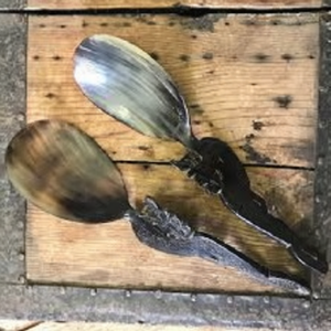 Affordable Buffalo Horn Salad <b>Serving</b> <b>Spoon</b> Handle Horn Salad <b>Serving</b> <b>Spoon</b> and Fork Cutlery Natural Horn Salad Server With Sale - Product Image 1