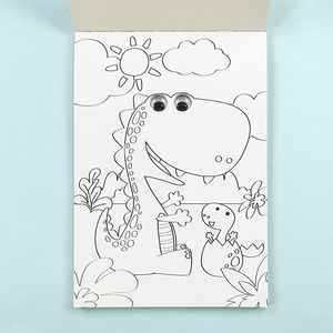 Divertente Design Morbido Della Copertura A5 Libri <span class=keywords><strong>Da</strong></span> Colorare di <span class=keywords><strong>Dinosauro</strong></span> Giocattoli di Disegno Per I Bambini Con Occhi di Plastica - Product Image 6
