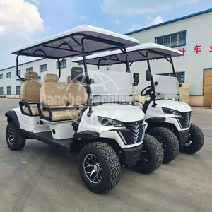 Carrito de caza de Golf de 4 asientos, vehículo Popular de 4 ruedas, coches de Golf levantados, Mini carrito de Golf eléctrico con batería de litio legal para la calle - Product Image 1