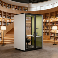 Cabines de bureau en verre autonomes, personnalisables, insonorisées, mobiles, écologiques, durables et modulaires