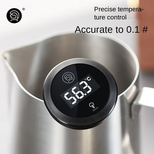 Thermomètre à affichage numérique zeroHero pour café et thé infusés à la main Design moderne avec mousse de lait et caractéristiques de pause de fleurs - Product Image 3