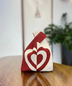 Bolso de mano de lana tejido a mano informal y versátil para mujer 2026ins, bolso tipo cubo de poliéster, bolso de compras de regalo explosivo - Product Image 6