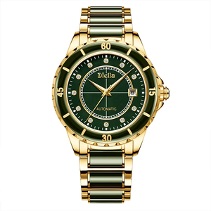Reloj de pulsera mecánico automático de acero refinado de lujo para hombre de alta calidad Diellea Jade Soul Hetian Jade reloj Masculino - Product Image 4