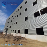 Edificio de taller de estructura de acero prefabricado de alta resistencia con marco de varios pisos para aplicaciones industriales
