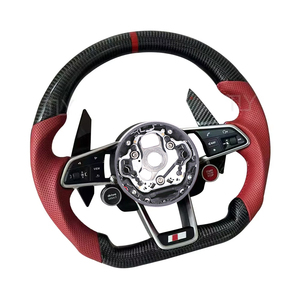 Volante in Pelle e Fibra di Carbonio per <span class=keywords><strong>Audi</strong></span> R8, Q5 2019, <span class=keywords><strong>RS6</strong></span> C7, A5 2013, A3 8Y 8V, A6 2017, TT 8N 2016 2015, S5 - Upgrade - Product Image 1
