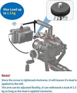 Заводская 11-дюймовая шарнирная мощная Волшебная рукоятка с 1/4 "резьбовой головкой для вспышки монитора камеры - Product Image 2