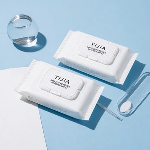 Lingettes démaquillantes personnalisées avec logo, vente en gros d'usine, OEM, pour peaux sensibles, nettoyage en profondeur, sans alcool - Product Image 1