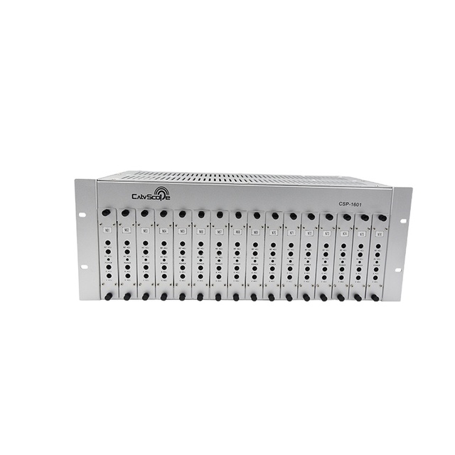 Catvscope Rack Mounted CATV 16 in 1 Fixed Channel Analog Modulator CSP-1601 RF Output Modulator