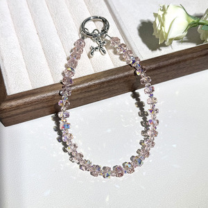 Chaîne de téléphone tendance en cristal avec perles en forme de jantes de voiture, pour sac et porte-clés - Product Image 4