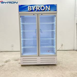Refrigerador Vertical Comercial para Supermercados, Exhibidor de Bebidas con 1/2/3 Puertas de Vidrio, Enfriador Vertical para Bebidas - Product Image 1