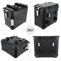 JFG 36L Boîte latérale de moto en aluminium sur mesure, surface argentée, ensembles de boîtes à bagages pour Triumph Tiger 900 2020