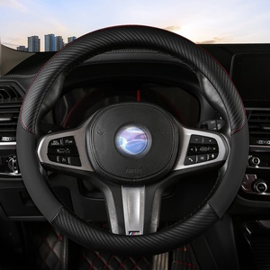 Cubierta empalmada de dos colores con forro antideslizante para <span class=keywords><strong>volante</strong></span> con diámetro de 14,5-15 pulgadas - Product Image 5