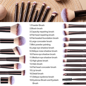 18pcs Synthetic Hair Makeup Artist Brush Set Wood Handle Complete Face <b>Eye</b> Powder Foundation Eyeshadow Cosmetic Custom Brushes - Product Image 2