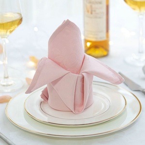 Serviettes en <span class=keywords><strong>coton</strong></span> jacquard champagne classiques, douces et gaufrées, pour la décoration <span class=keywords><strong>de</strong></span> <span class=keywords><strong>table</strong></span> <span class=keywords><strong>de</strong></span> mariage, réutilisables, effet lin. - Product Image 5