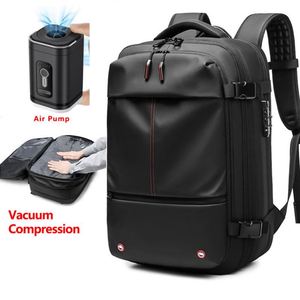 Unisex PU Anti-Theft Outdoor <b>Backpack</b> Large Capacity Multi-Function Zipper Vacuum Compression Business Waterproof Large Capacity - Product Image 1