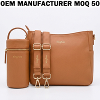 Sac à langer multifonctionnel en cuir végétalien OEM pour maman et nouveau-né, sac de maternité pour l'hôpital, sac à couches pour mère