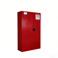 Gabinete de Almacenamiento de Productos Inflamables Profesional de 45 Galones, 2 Puertas, Acero Laminado en Frío, Seguridad Química, Aprobado por FM, para Laboratorio, Escuela, Fábrica