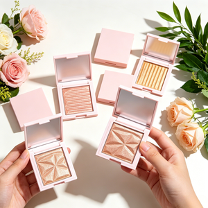 Paleta de Iluminadores Brillantes en 6 Colores al por Mayor, Marca Privada, Logotipo Personalizado, <span class=keywords><strong>Maquillaje</strong></span> Cosmético con Múltiples Brillos - Product Image 3