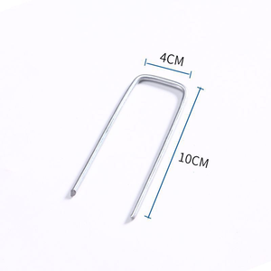 Estacas de jardín galvanizadas en forma de U, clavos para suelo, clavijas para césped, púas de sujeción para jardín, herramientas de jardinería - Product Image 2