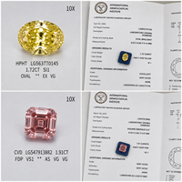 Diamants de laboratoire certifiés IGI, colorés, D VVS 1-10ct, couleurs fantaisie, rose, bleu, vert, jaune, diamants en vrac pour bijoux fins