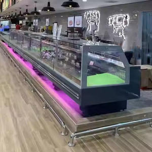 Vitrine Réfrigérée pour Viande de Supermarché, Congélateur de Comptoir pour <span class=keywords><strong>Boucherie</strong></span>, Réfrigérateur de Présentation pour Charcuterie - Product Image 5