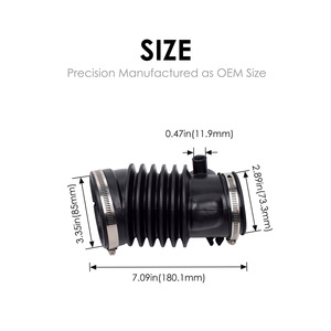 Intake Hose With <b>Clips</b> 17228RDAA00 For Acura TL 2007 2008 Replacement Part - Product Image 2