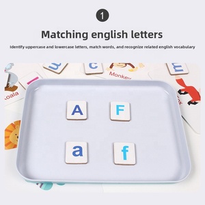 Juguete Educativo de Madera <span class=keywords><strong>para</strong></span> Niños Konig Kids, Diseño 3D de Números y Letras, Rompecabezas de Aprendizaje del Inglés, Juguetes Educativos Montessori - Product Image 4
