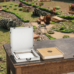 Table de Mahjong Automatique Pliante Moderne pour Camping en Plein Air, en Métal Cristallin, Prise US, Portable, pour Pique-nique, Type Valise Domestique - Product Image 3