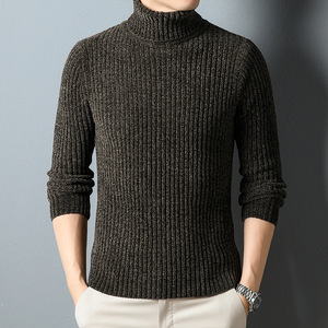 Maglione a collo alto da <span class=keywords><strong>uomo</strong></span> lavorato a <span class=keywords><strong>maglia</strong></span> invernale personalizzato manica Raglan maglione a coste tinta unita collo alto per <span class=keywords><strong>uomo</strong></span> - Product Image 3