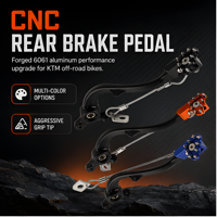 Levier de frein arrière pour KTM EXC 150 EXC-F 250 EXC 250 EXC 300 2024 SX-F 250 XC 250 SX XC 300 2023-2026 en aluminium forgé 6061