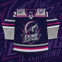 Maillot de hockey de qualité supérieure en tissu twill épais, personnalisé avec le nom de l'équipe du club, logo brodé, patchs brodés, maillot de hockey sur glace