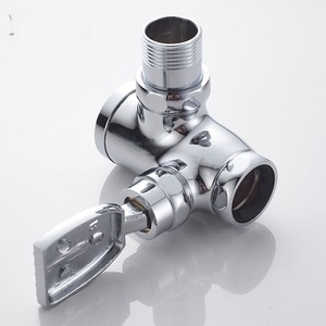 Robinet de chasse d'eau en laiton massif robuste à angle de 90 degrés, à pédale, à fermeture automatique et à temporisation, pour WC à la turque, système de salle de bain commerciale - Product Image 4