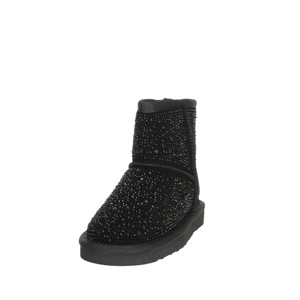 LKhk3770 stivaletti bassi da donna Slip-On tacco alto Chelsea Snow Boots nero stile classico piatto in cotone per l'autunno inverno - Product Image 6