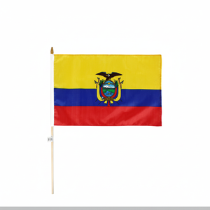 Bandera de Ecuador de 12"X18" con Logotipo Personalizado, Impresión Digital, Bandera de Coche Arcoíris, Material de Nailon/Poliéster/Plástico, Modelo 375456 - Product Image 2