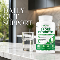 Capsules de Probiotiques OEM/ODM à base de Spores, 6 Milliards d'UFC, Soutien Immunitaire Intestinal et Santé Digestive pour Adultes, Certifiées GMP HACCP ISO