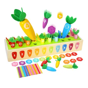 COMMIKI OEM Puzzle in Legno Personalizzato con Forme Matematiche, Auto Abbinabili, Blocchi Digitali in Legno per Bambini, Giocattolo Educativo per la <span class=keywords><strong>Matematica</strong></span> - Product Image 1