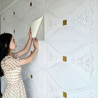Panneaux muraux en mousse 3D autocollants, résistants à l'humidité, papier peint à coller pour mur en ciment, décoration de fond de salon