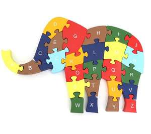 Puzzle en bois 3D animal éléphant puzzle jouets enfants éducation preshcool puzzle pour enfants Alphabet lettre correspondant animal <span class=keywords><strong>puzz</strong></span> - Product Image 2