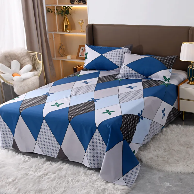 Factory price beauty bed cover Multiple prints flat cheep bedsheet bed sheets