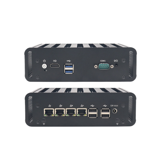 Gowinpc Industrial Firewall Device Fanless SSD Mini PC Intel Celeron N100 4x2.5G I225 Network Card